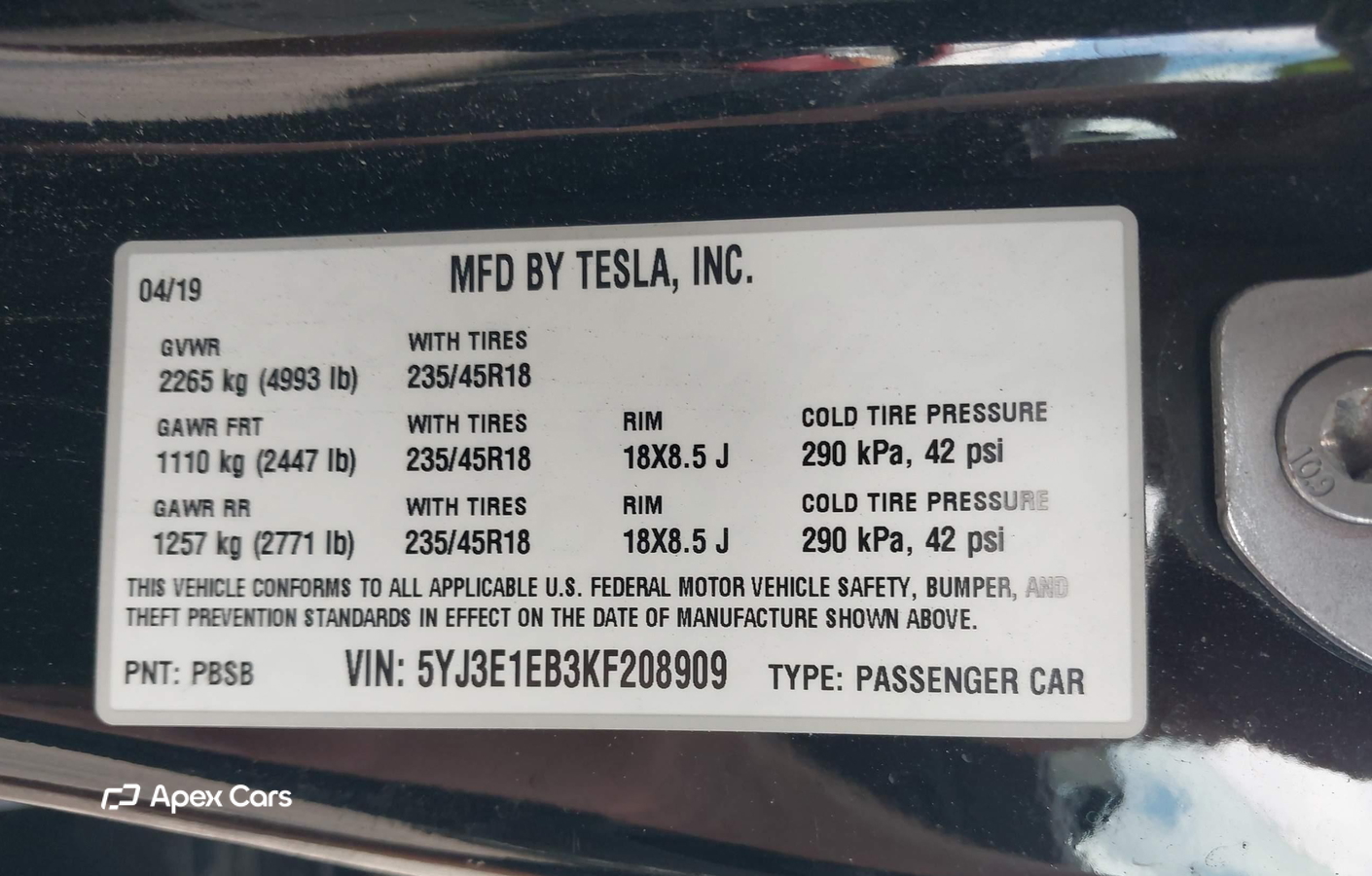 Tesla Model 3 2019