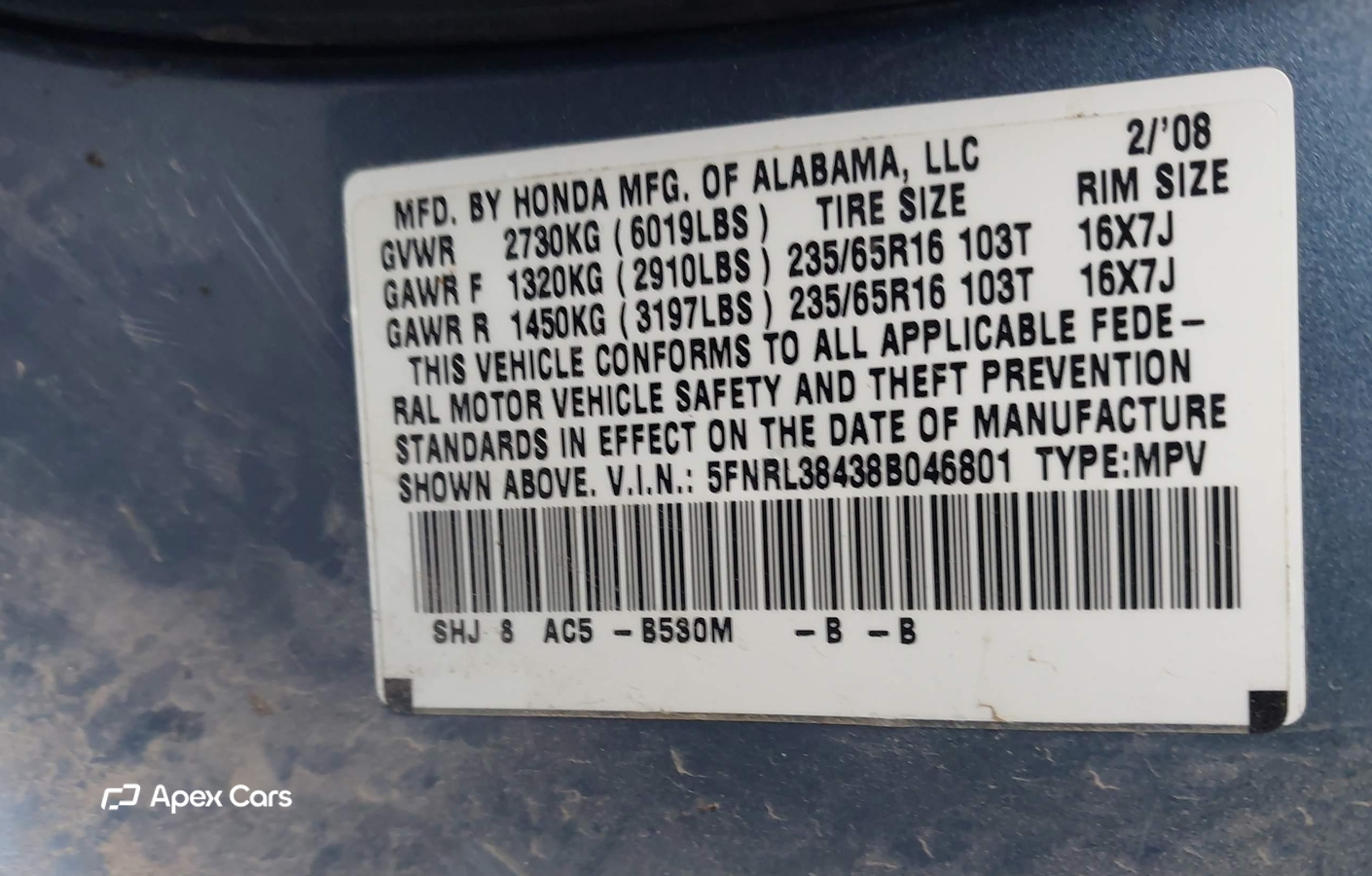 Honda Odyssey 2008
