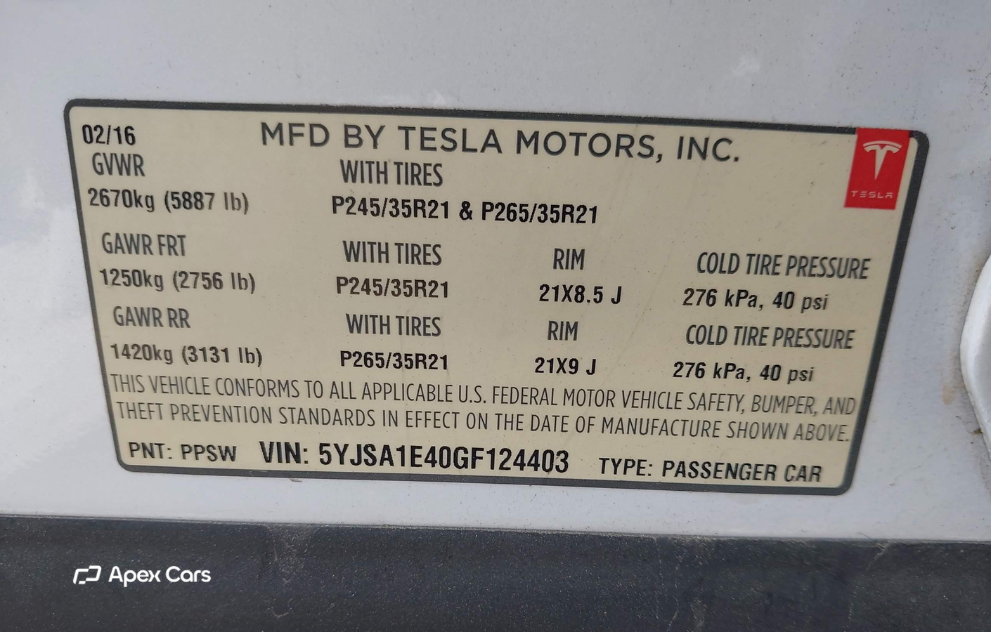 Tesla Model S 2016