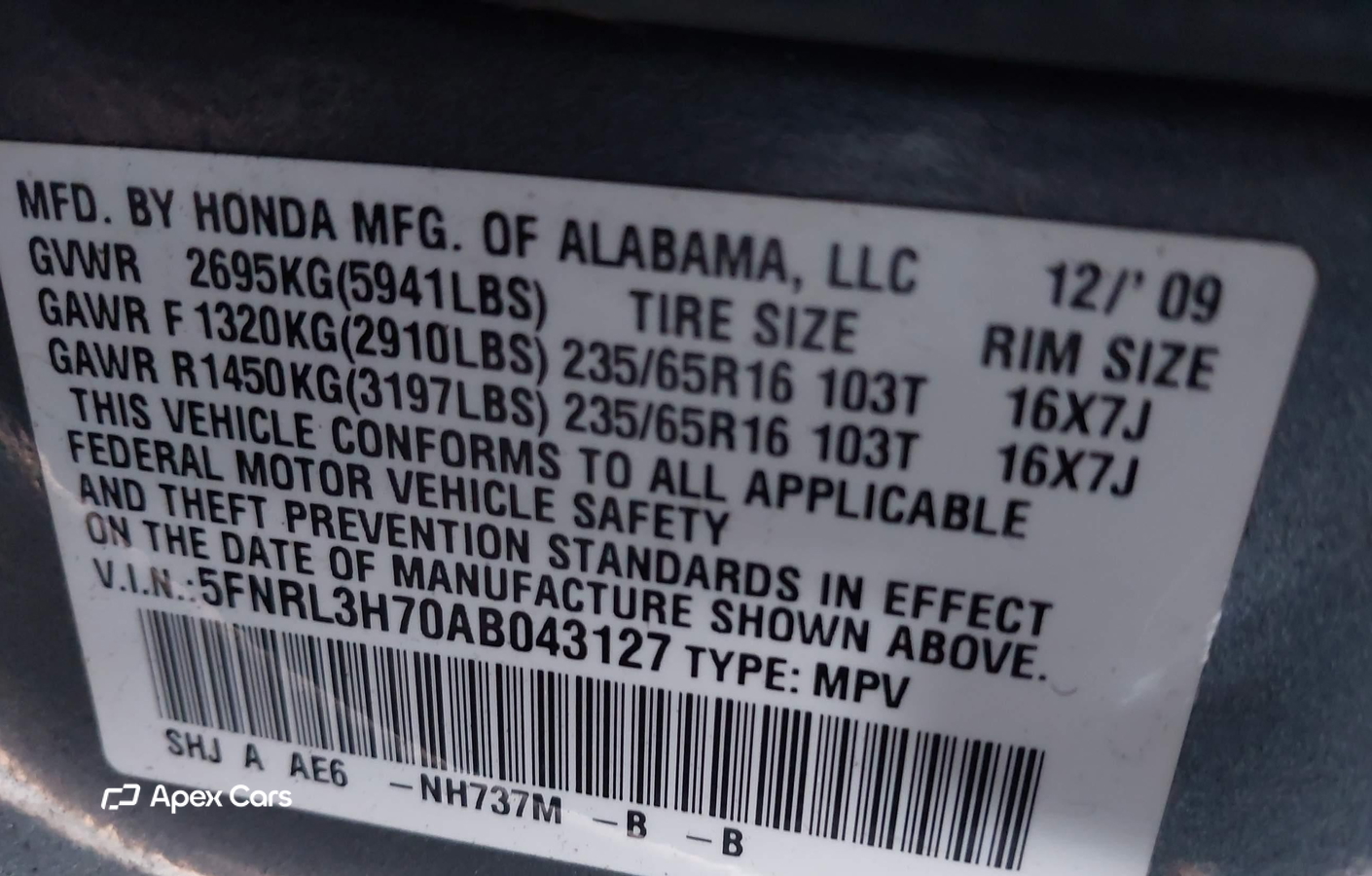 Honda Odyssey 2010