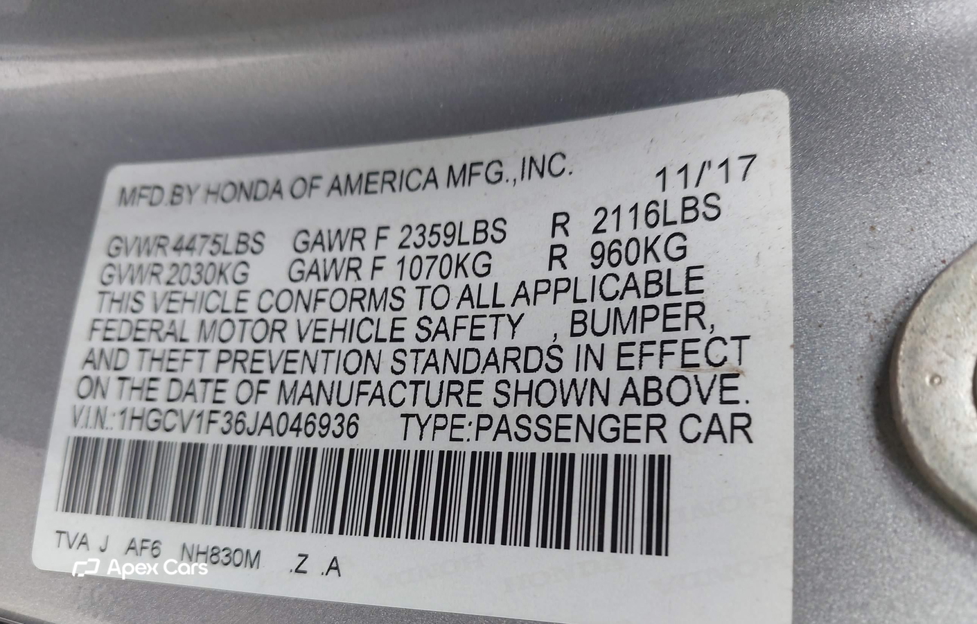 Honda Accord 2018