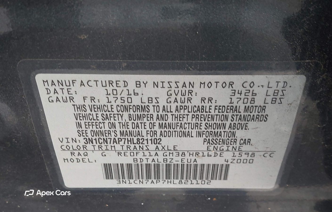 Nissan Versa 2017
