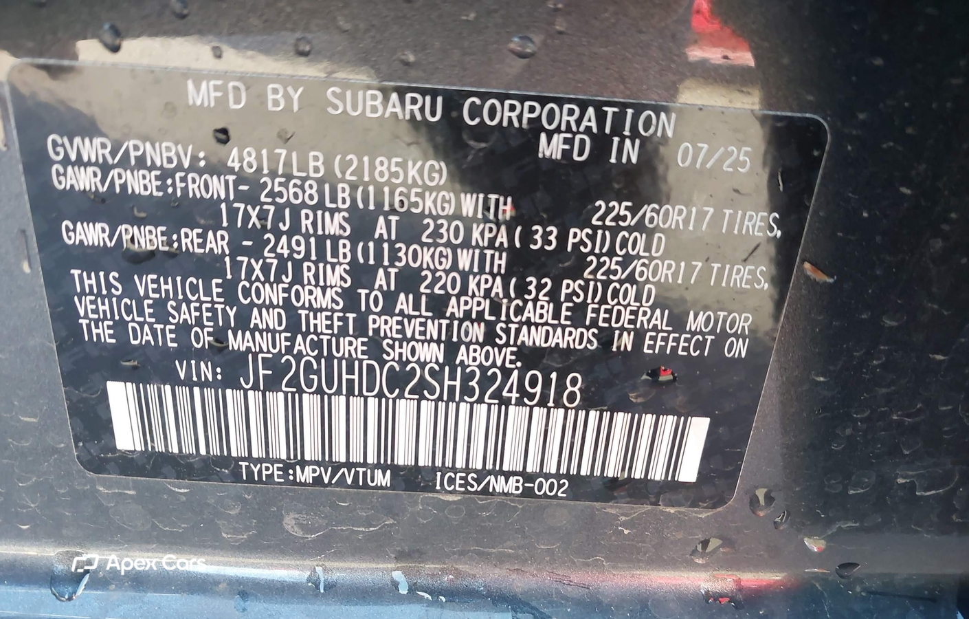 Subaru XV 2025