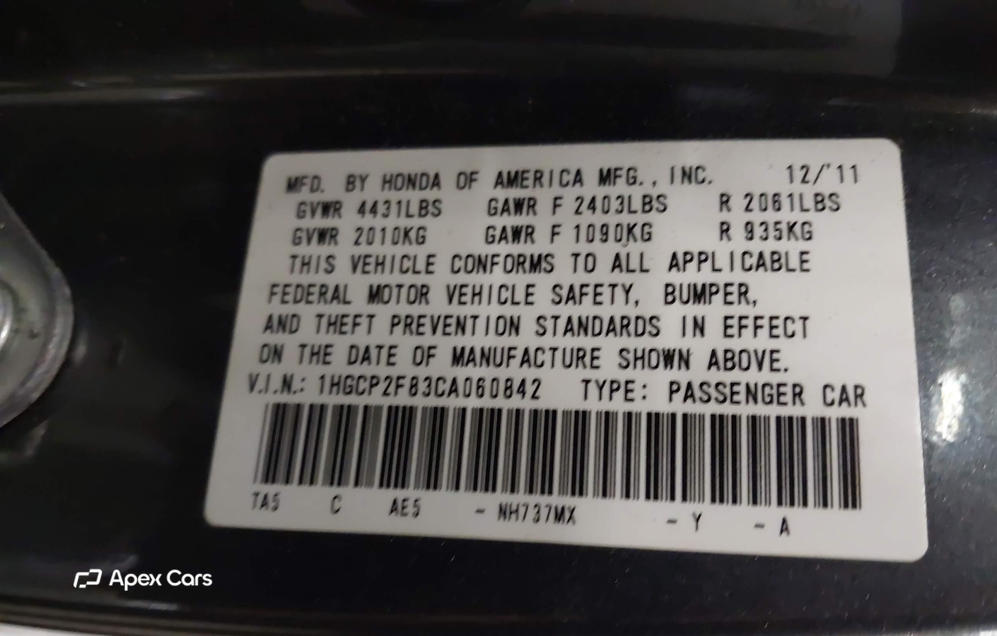 Honda Accord 2012
