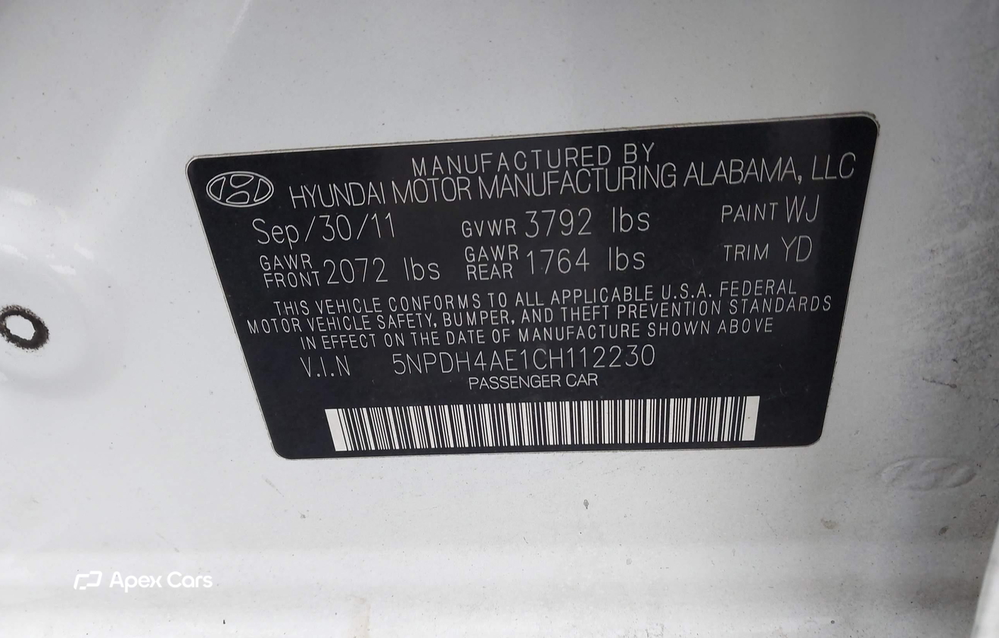 Hyundai Elantra 2012