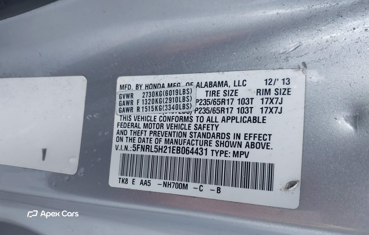 Honda Odyssey 2014