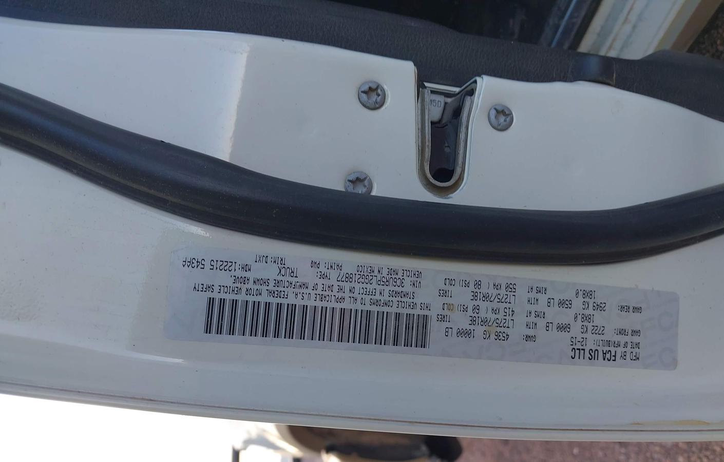 RAM 2500 2016