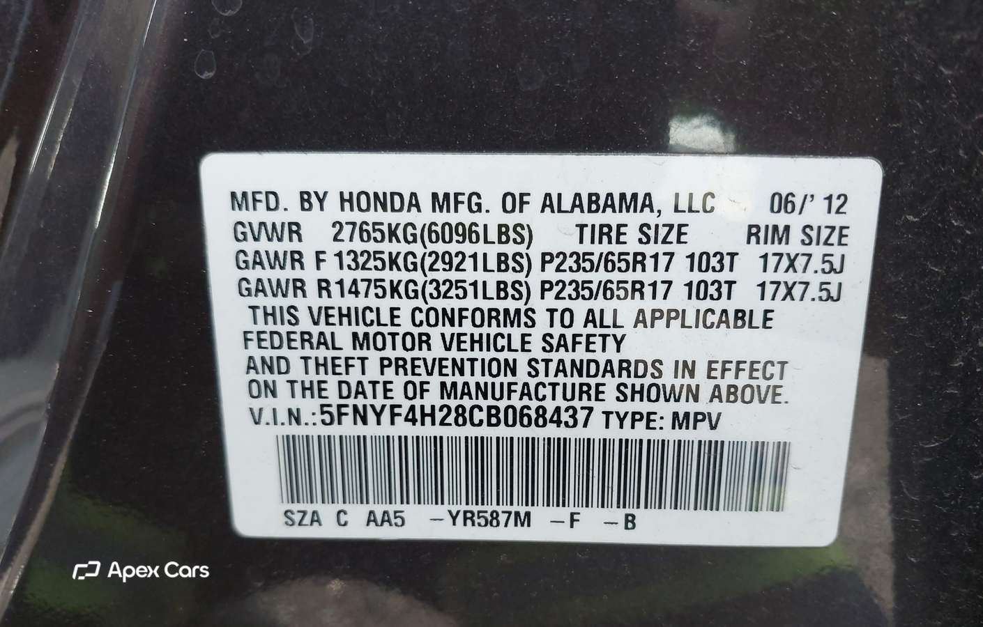 Honda Pilot 2012