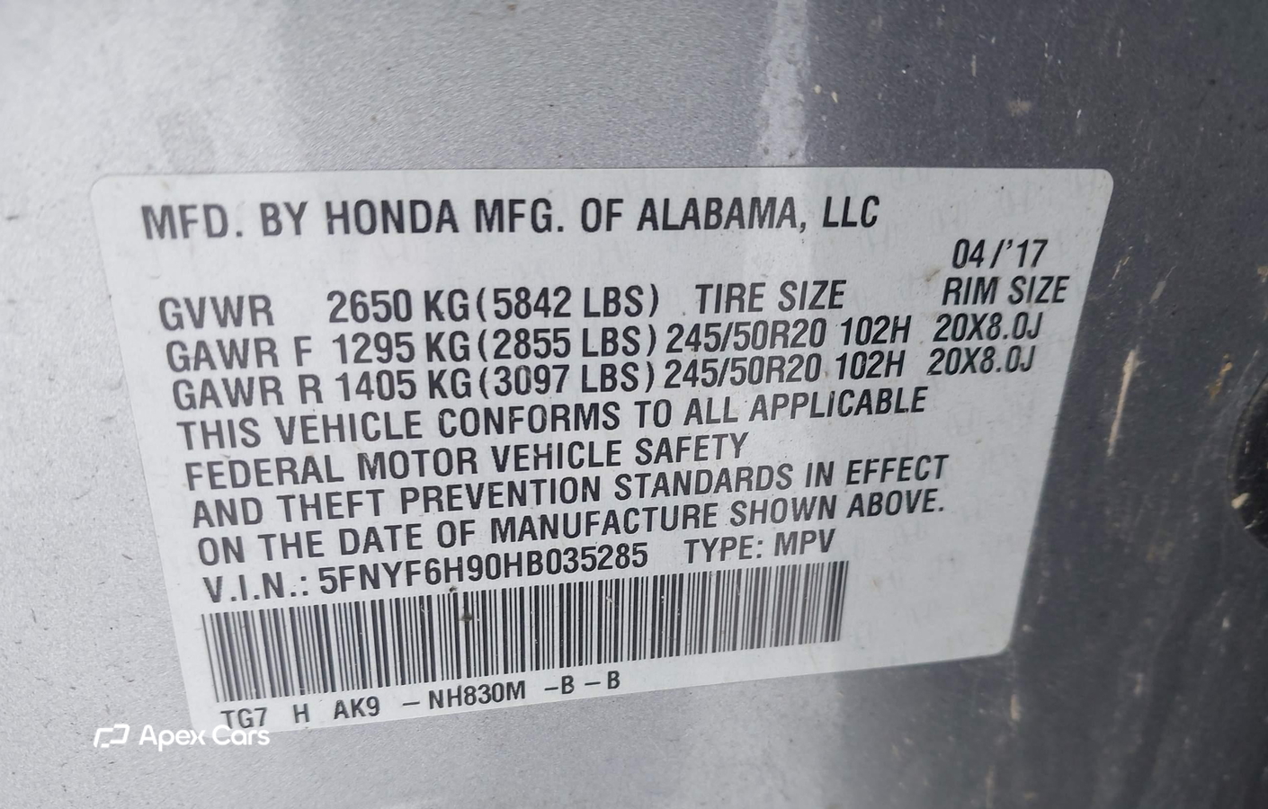 Honda Pilot 2017