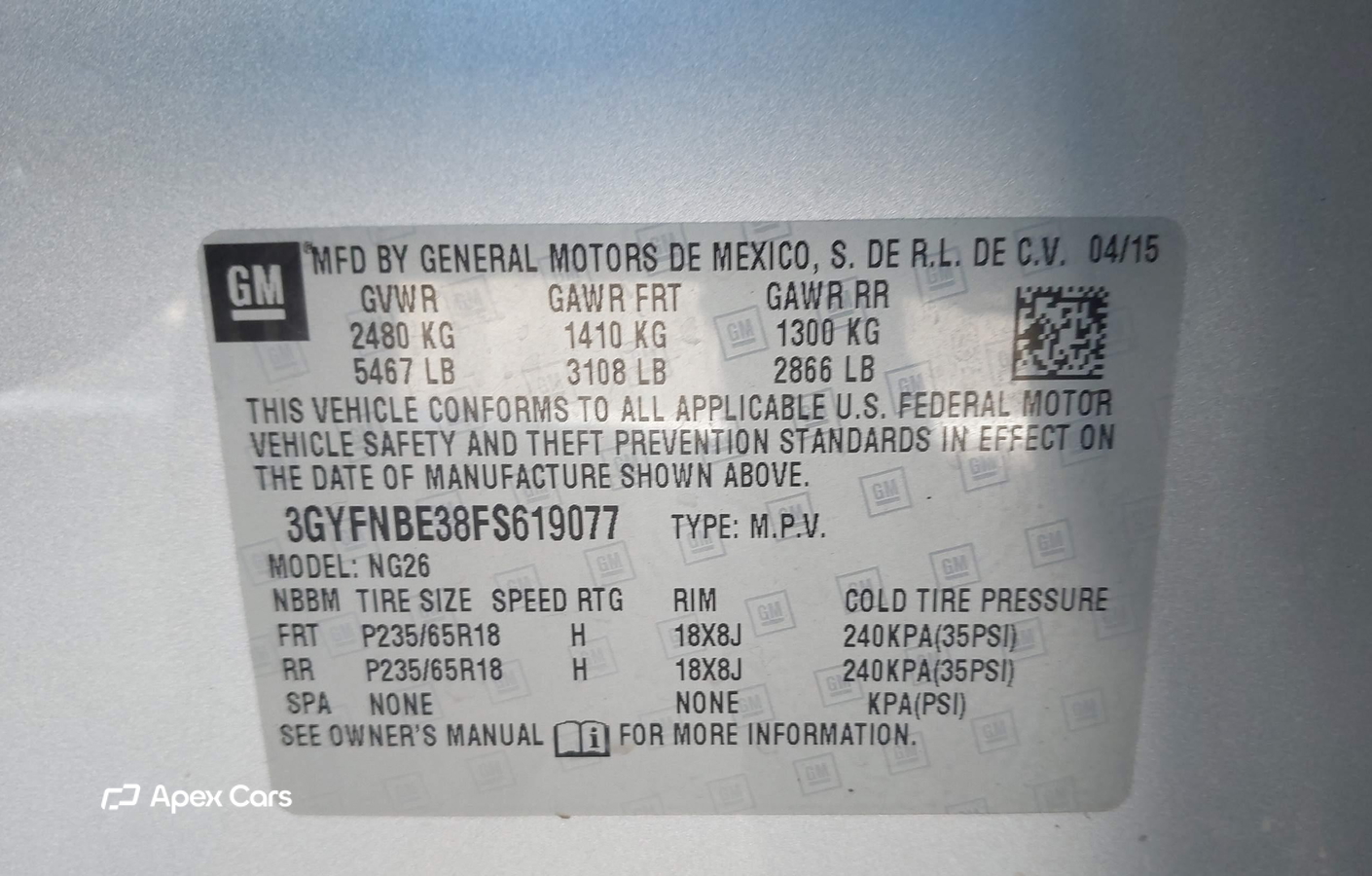 Cadillac SRX 2015