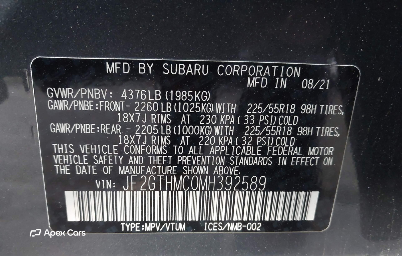 Subaru XV 2021