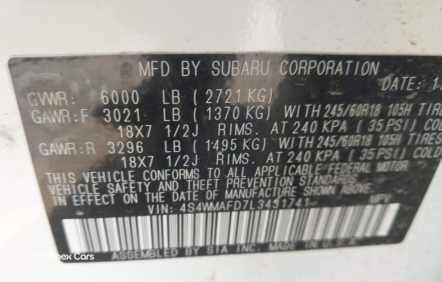Subaru Ascent 2020