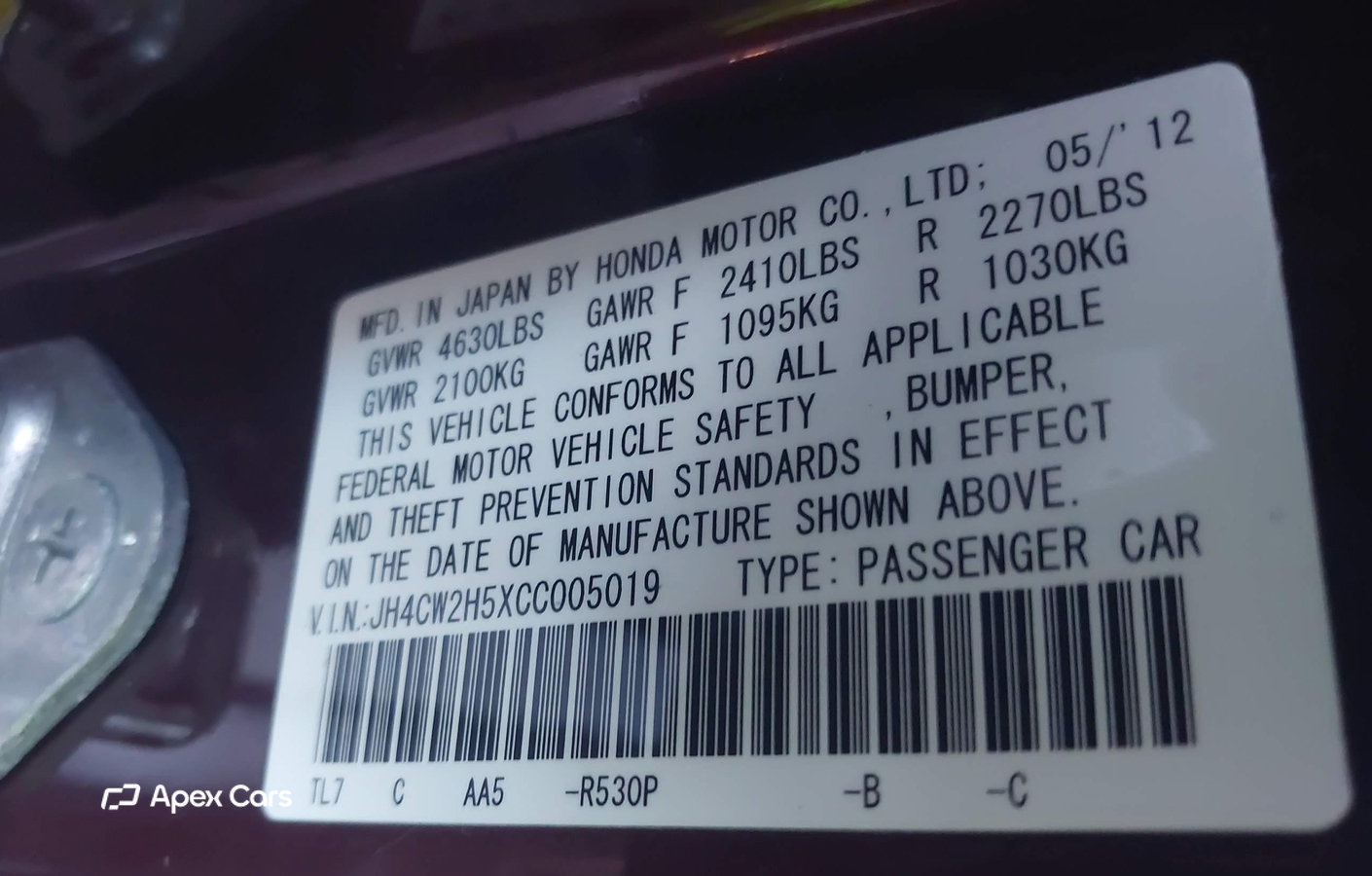 Acura TSX 2012