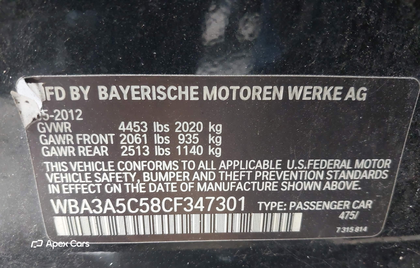 BMW Series 3 2012