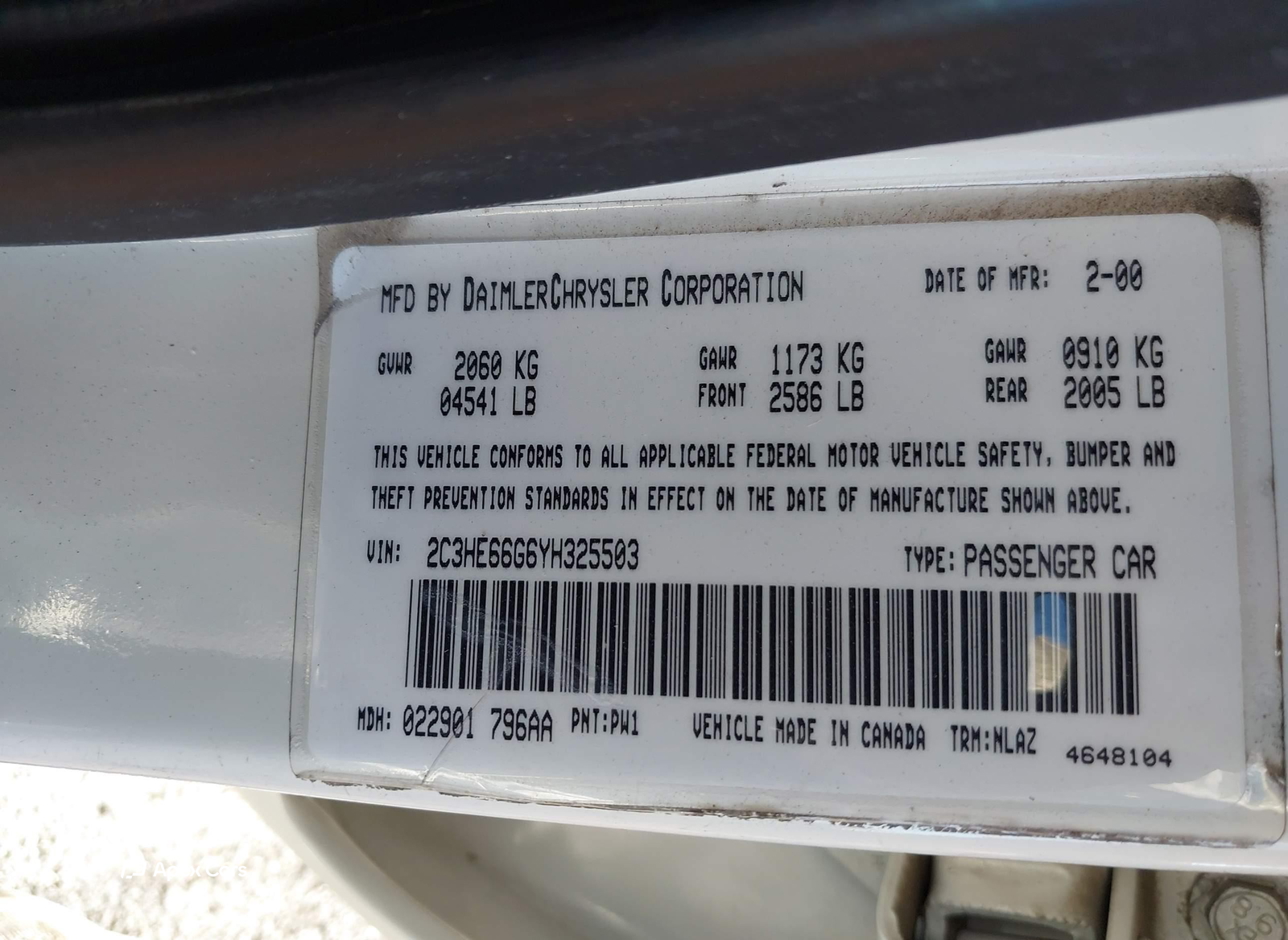 Chrysler 300M 2000