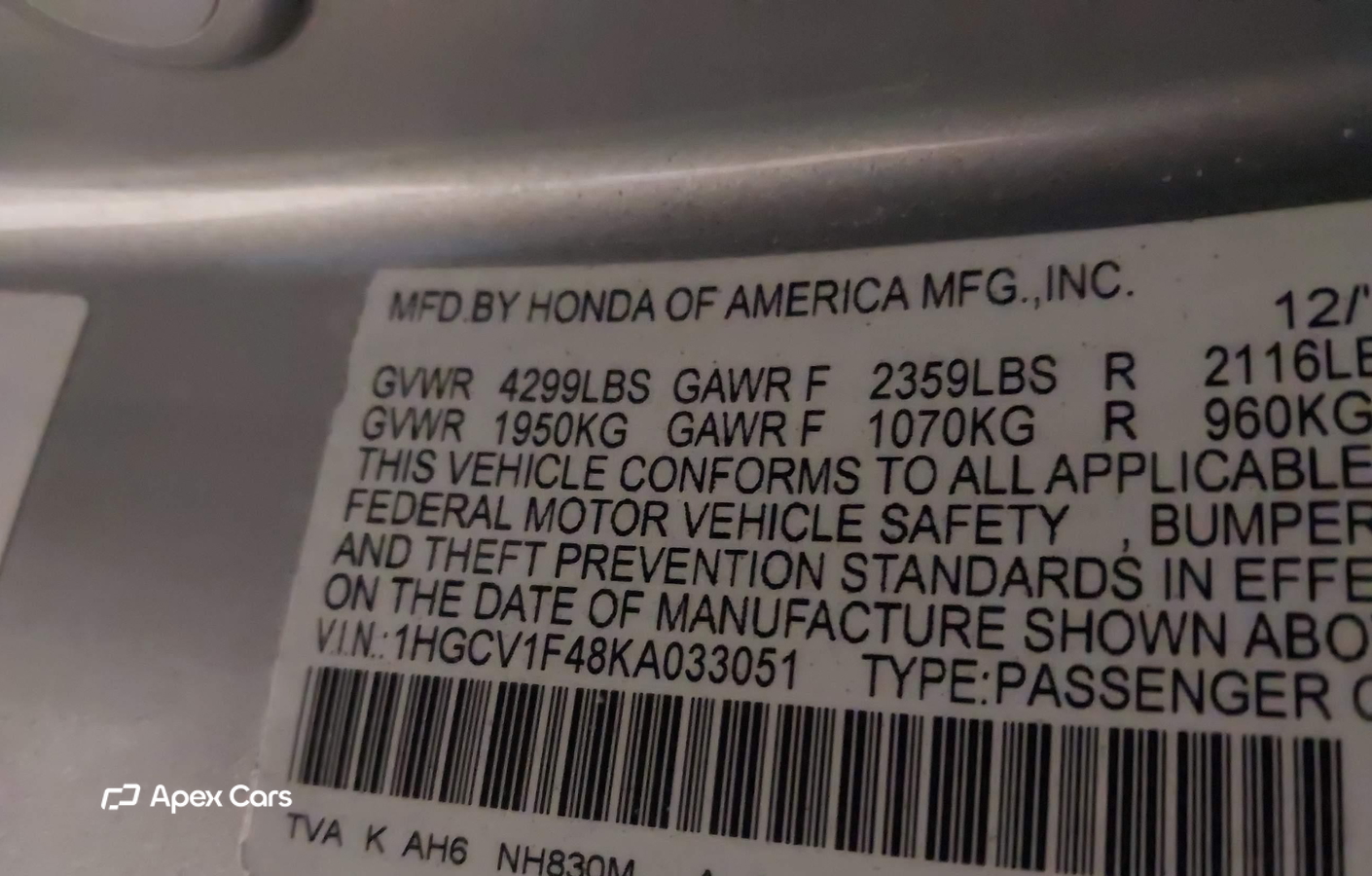 Honda Accord 2019