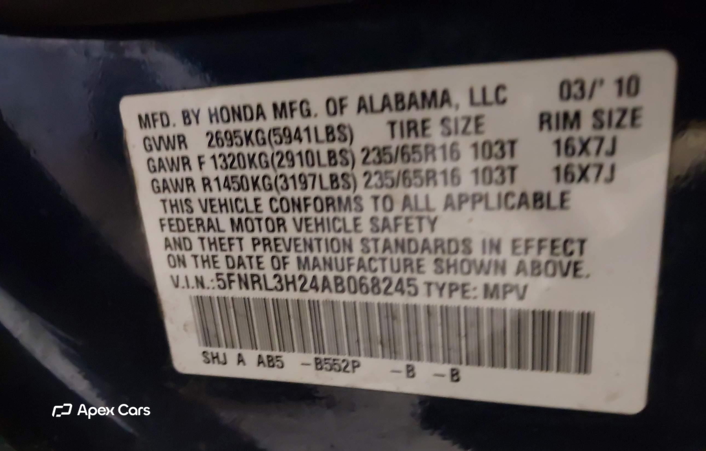 Honda Odyssey 2010