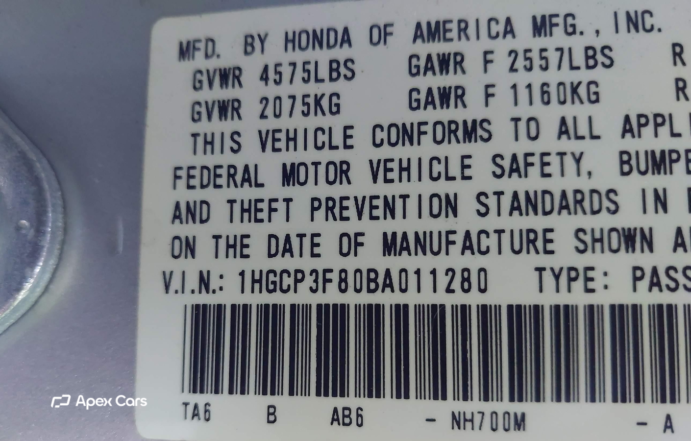 Honda Accord 2011