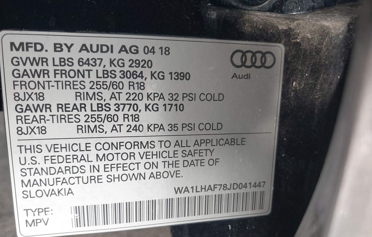 Audi Q7 2018
