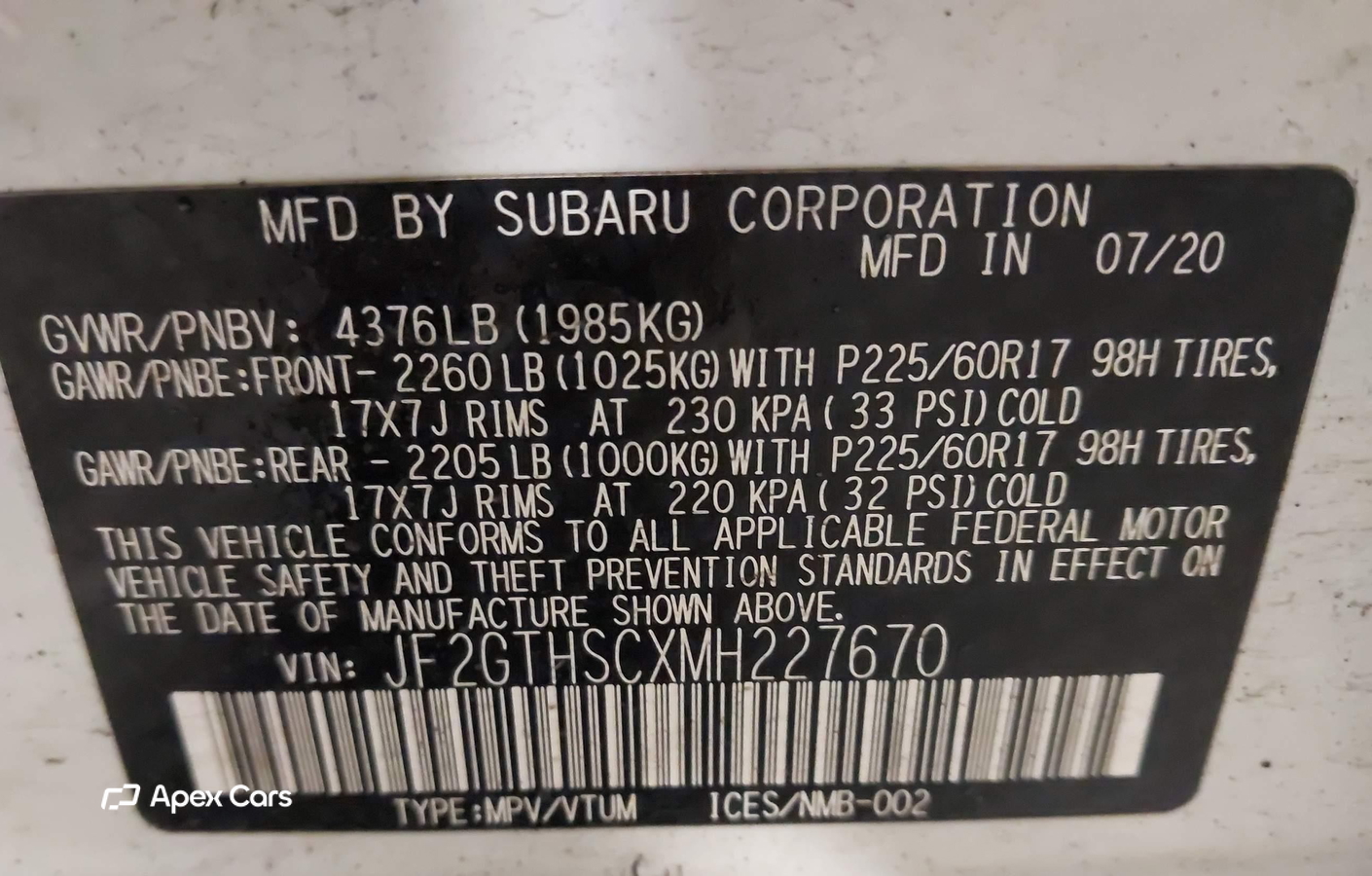 Subaru XV 2021