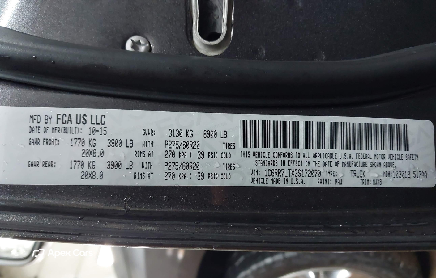 RAM 1500 2016