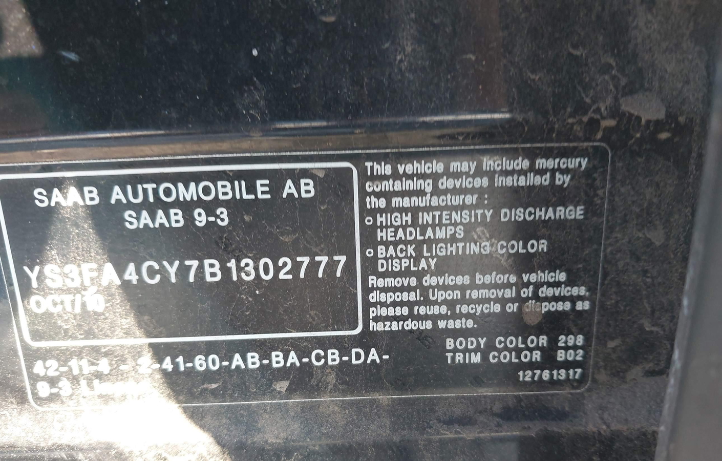 Saab 9-3 2011