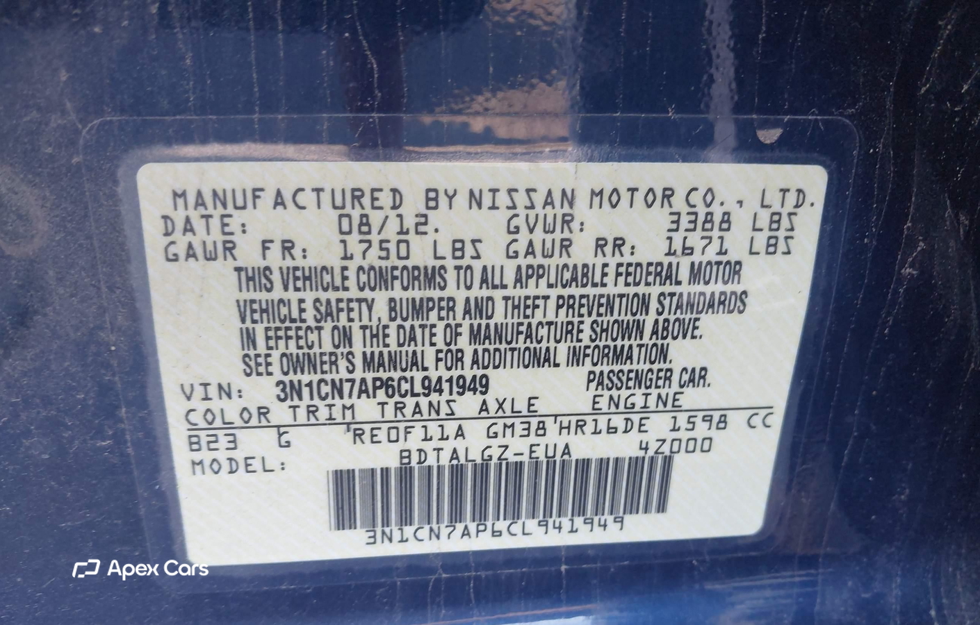 Nissan Versa 2012