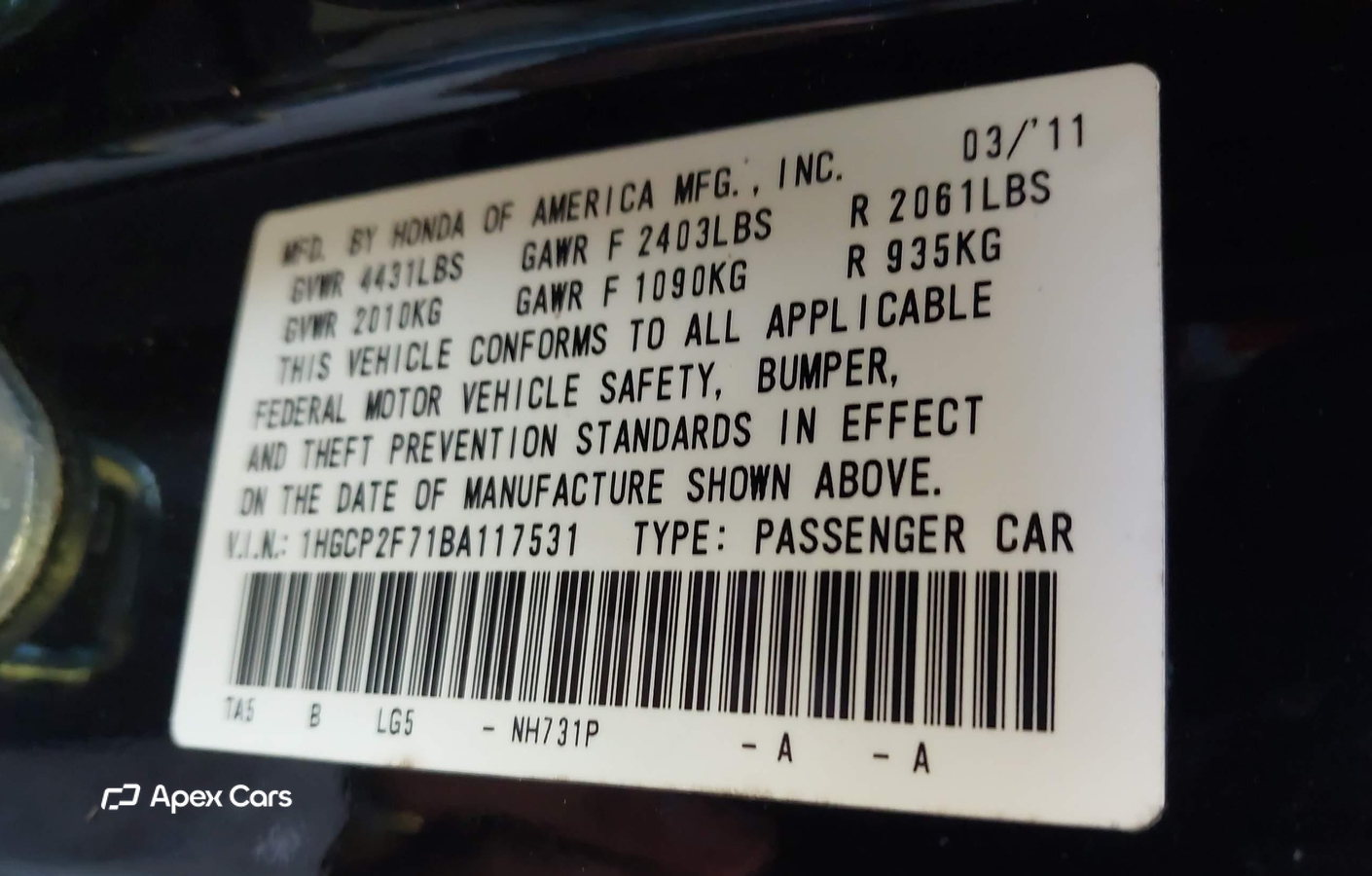 Honda Accord 2011