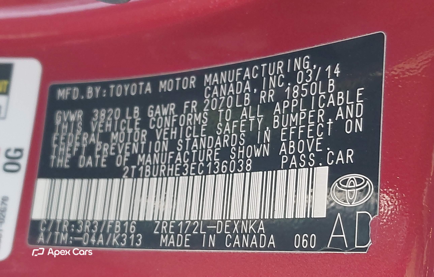 Toyota Corolla 2014