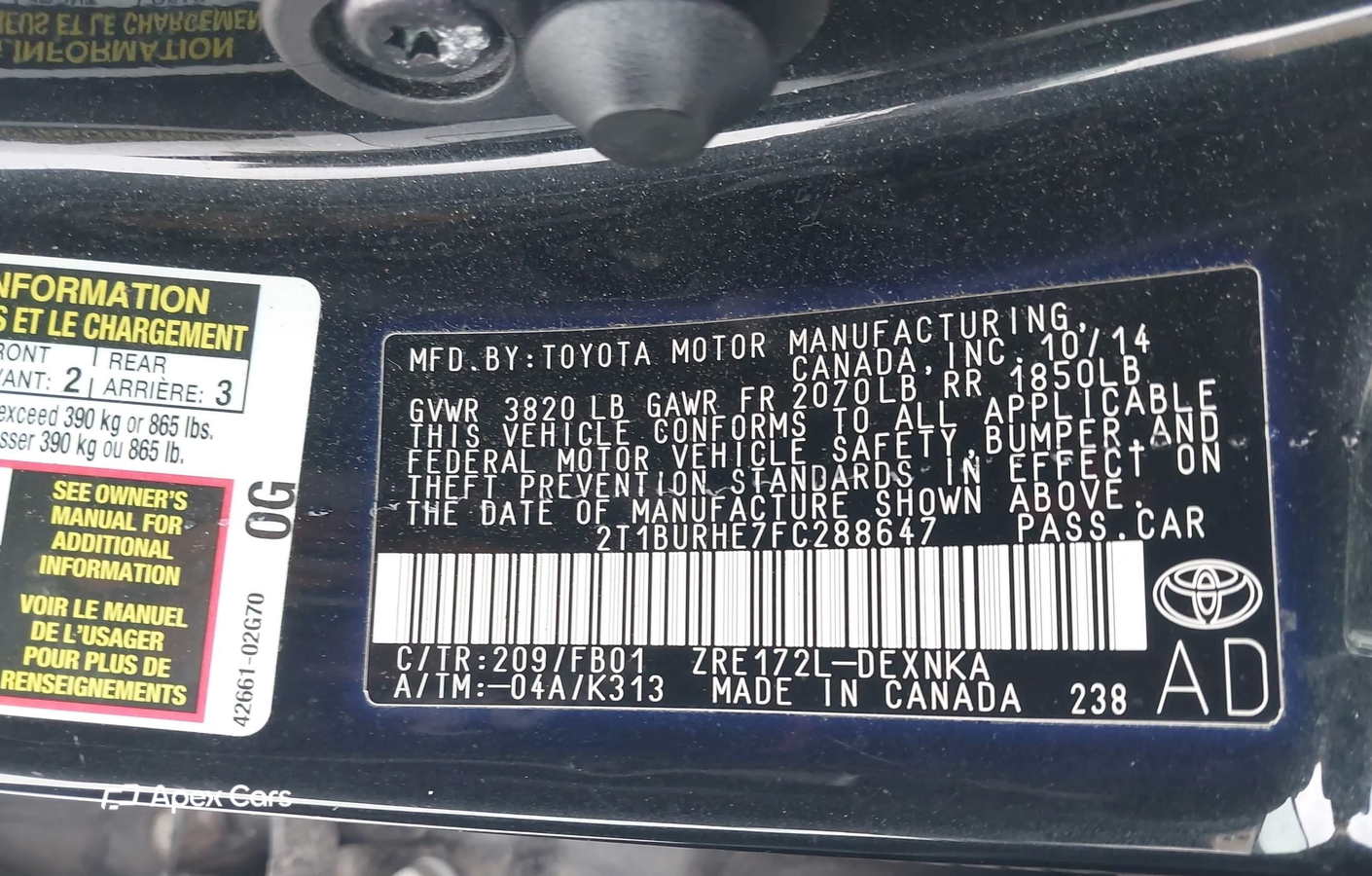 Toyota Corolla 2015