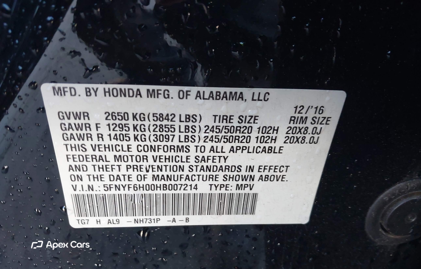 Honda Pilot 2017