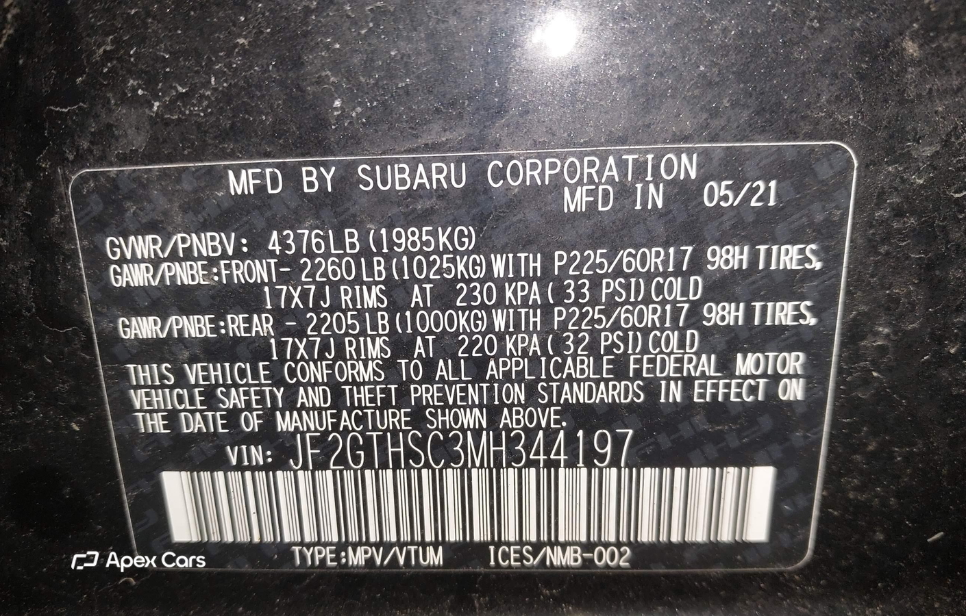 Subaru XV 2021