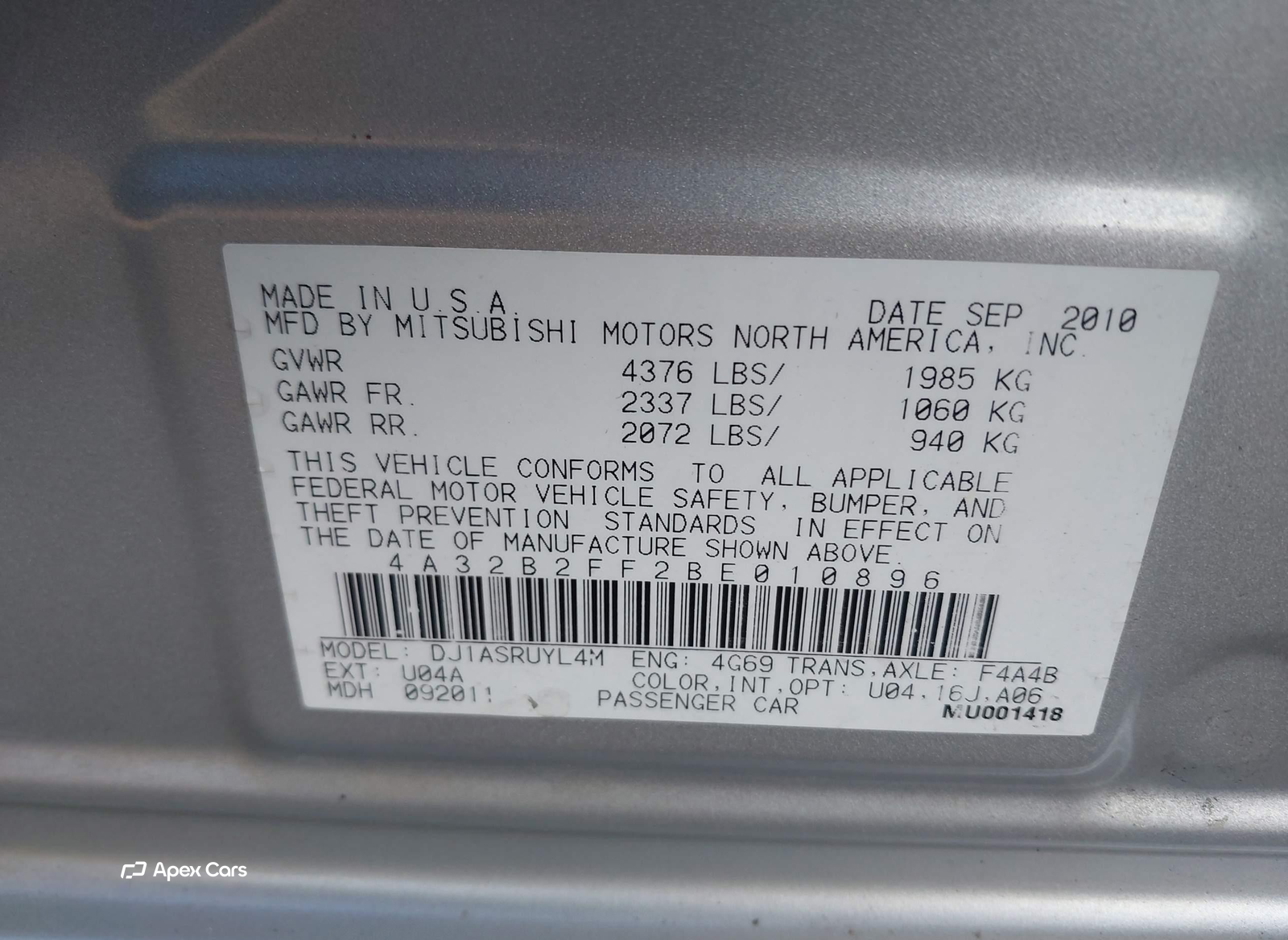 Mitsubishi Galant 2011