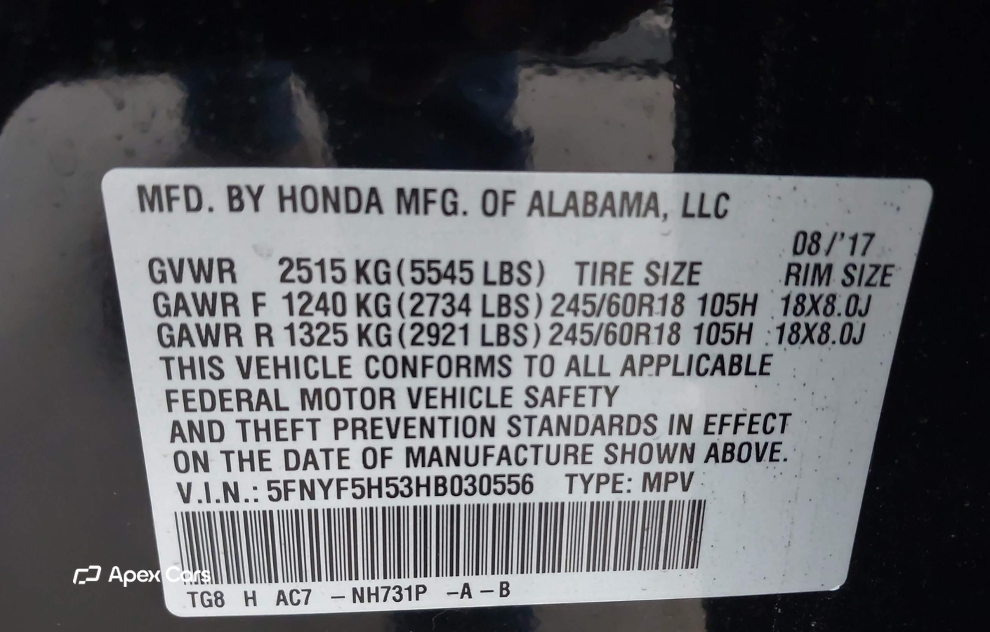 Honda Pilot 2017
