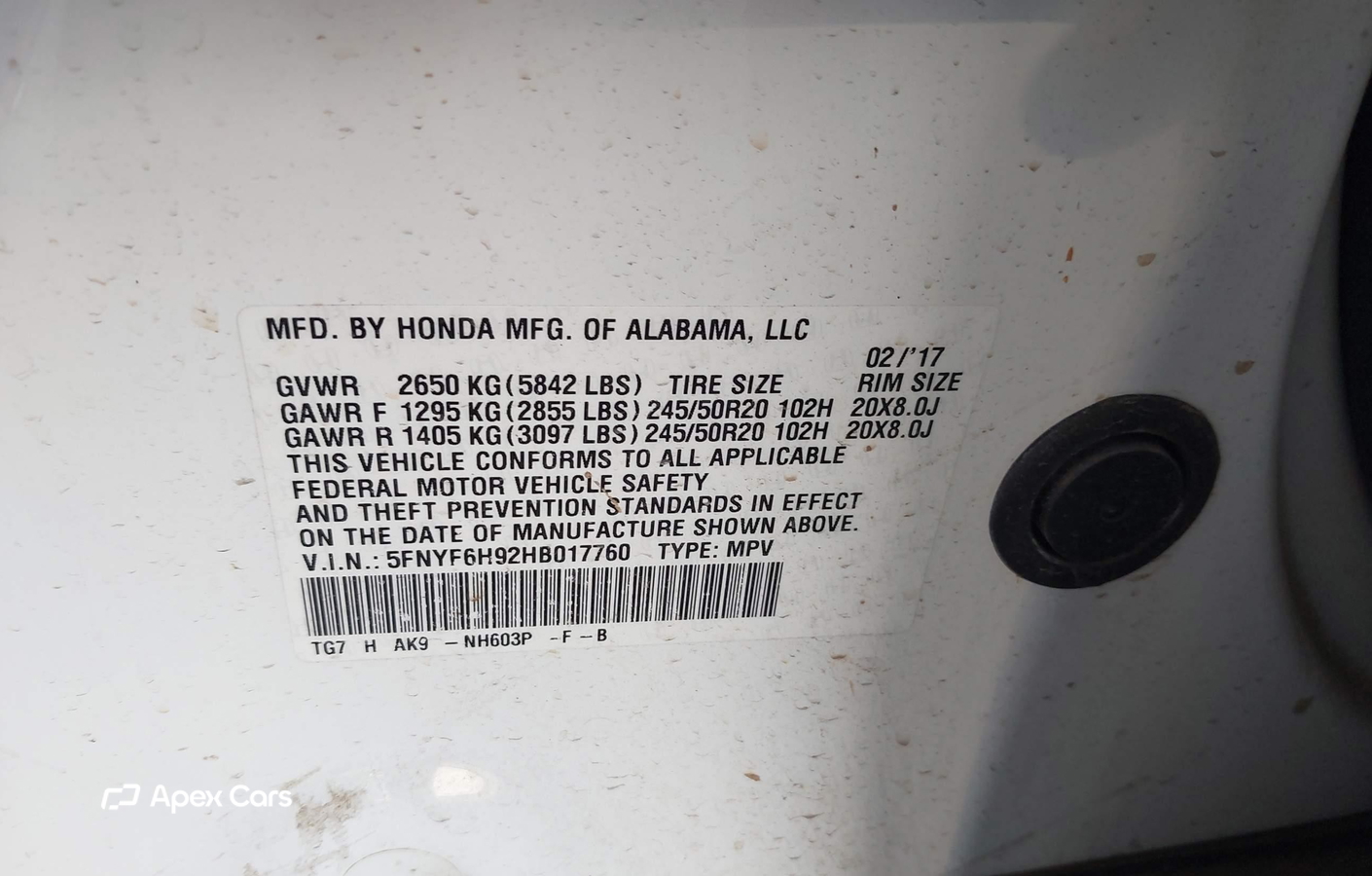 Honda Pilot 2017