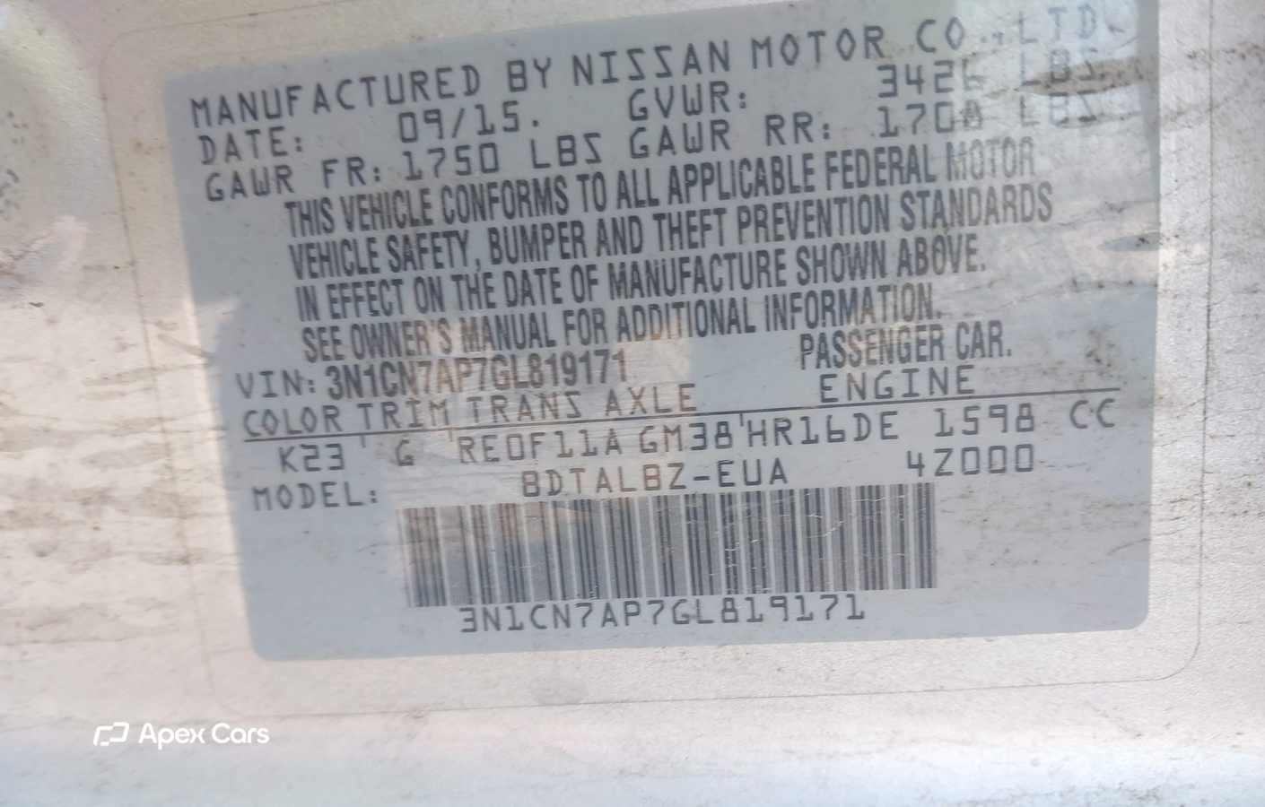 Nissan Versa 2016
