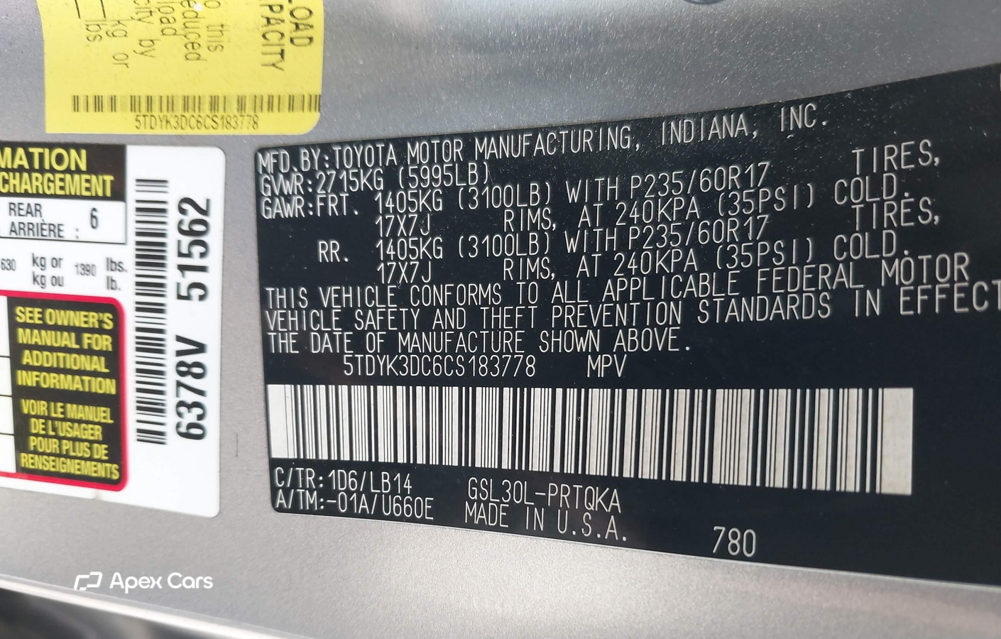 Toyota Sienna 2012