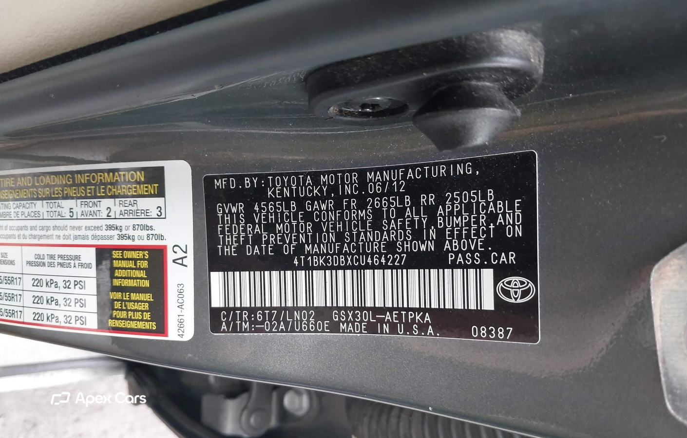 Toyota Avalon 2012