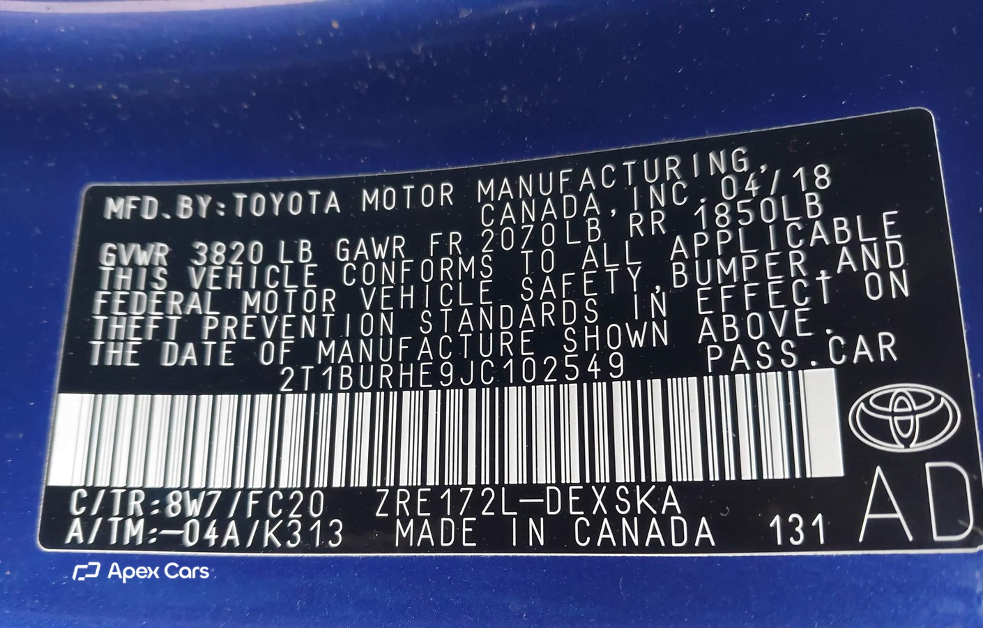 Toyota Corolla 2018
