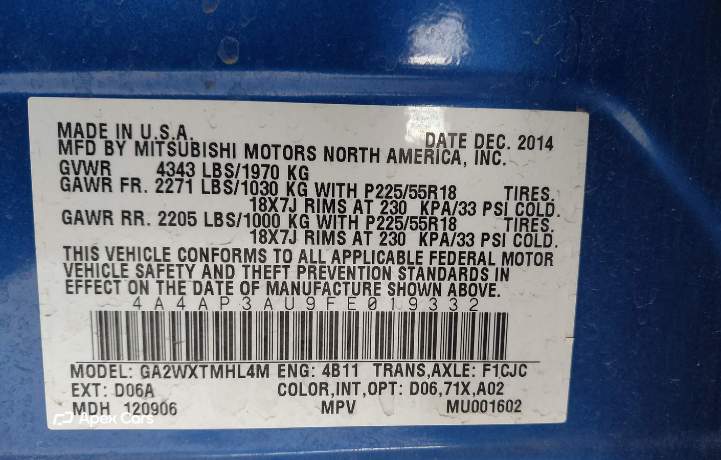 Mitsubishi Outlander 2015