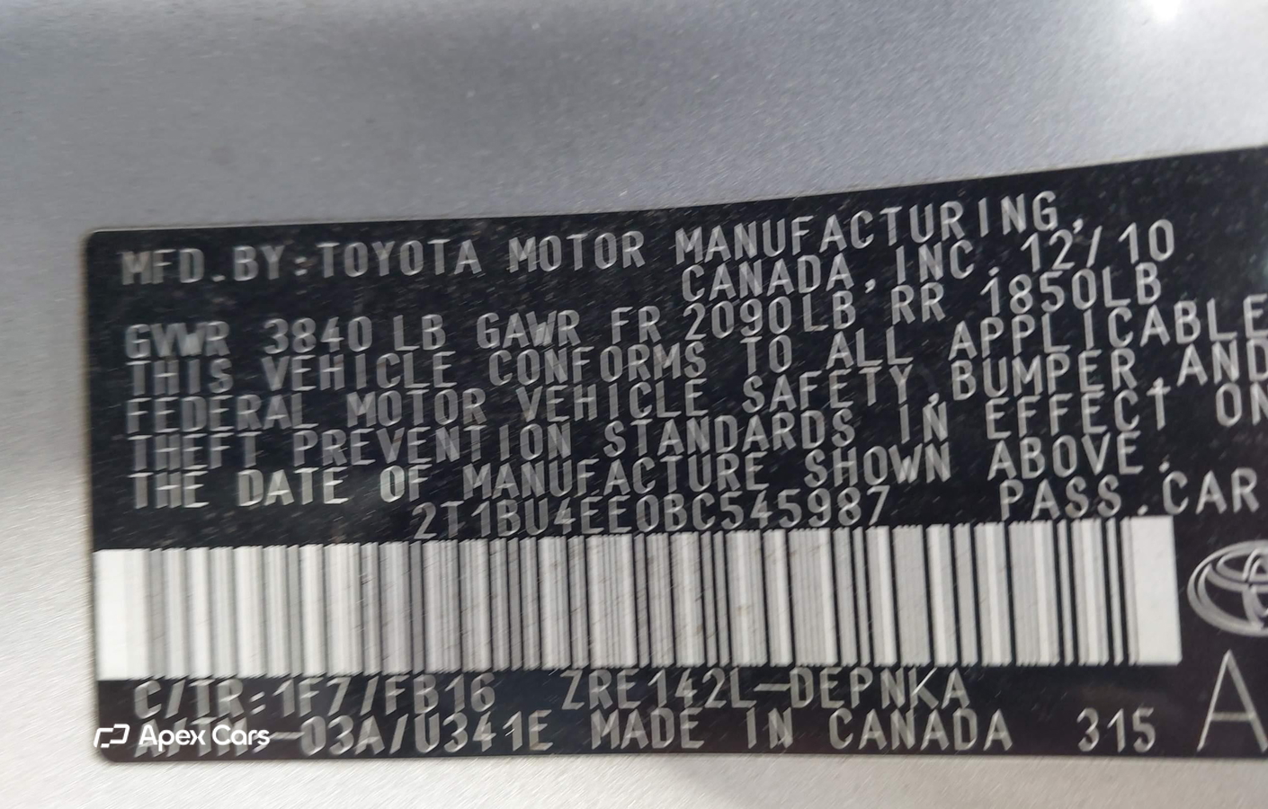 Toyota Corolla 2011