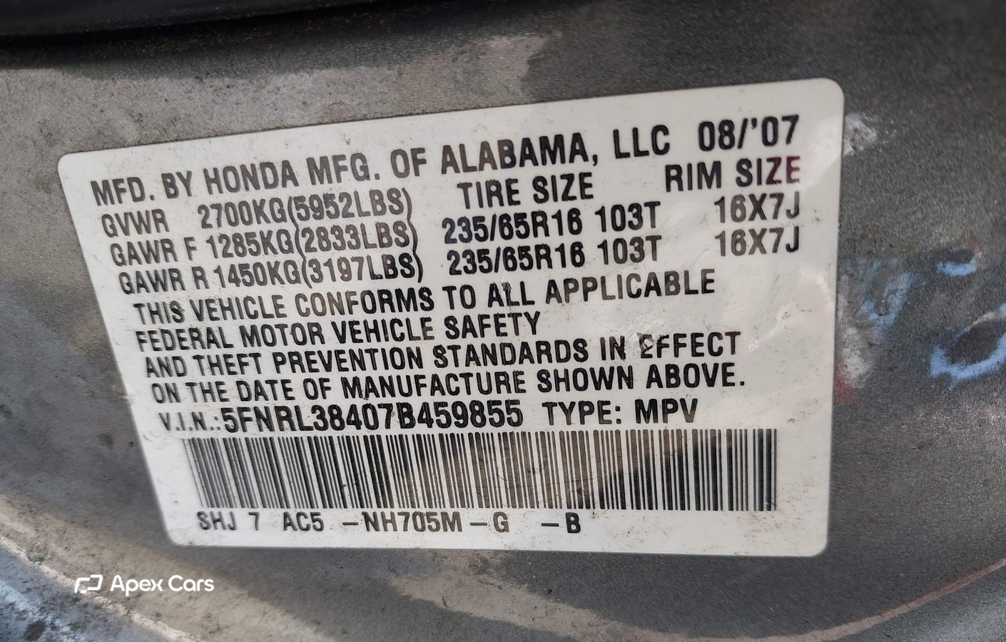 Honda Odyssey 2007