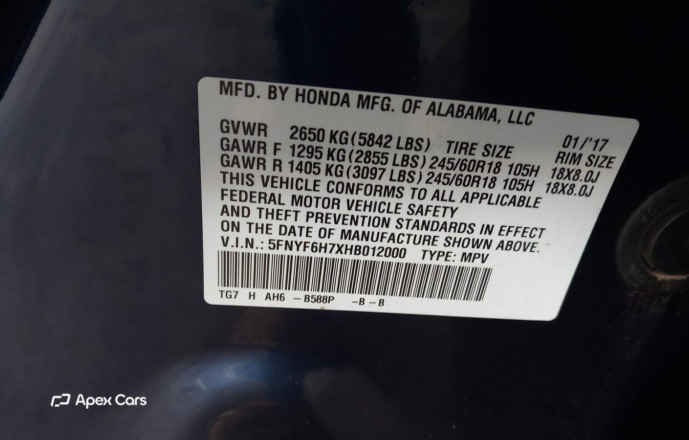 Honda Pilot 2017