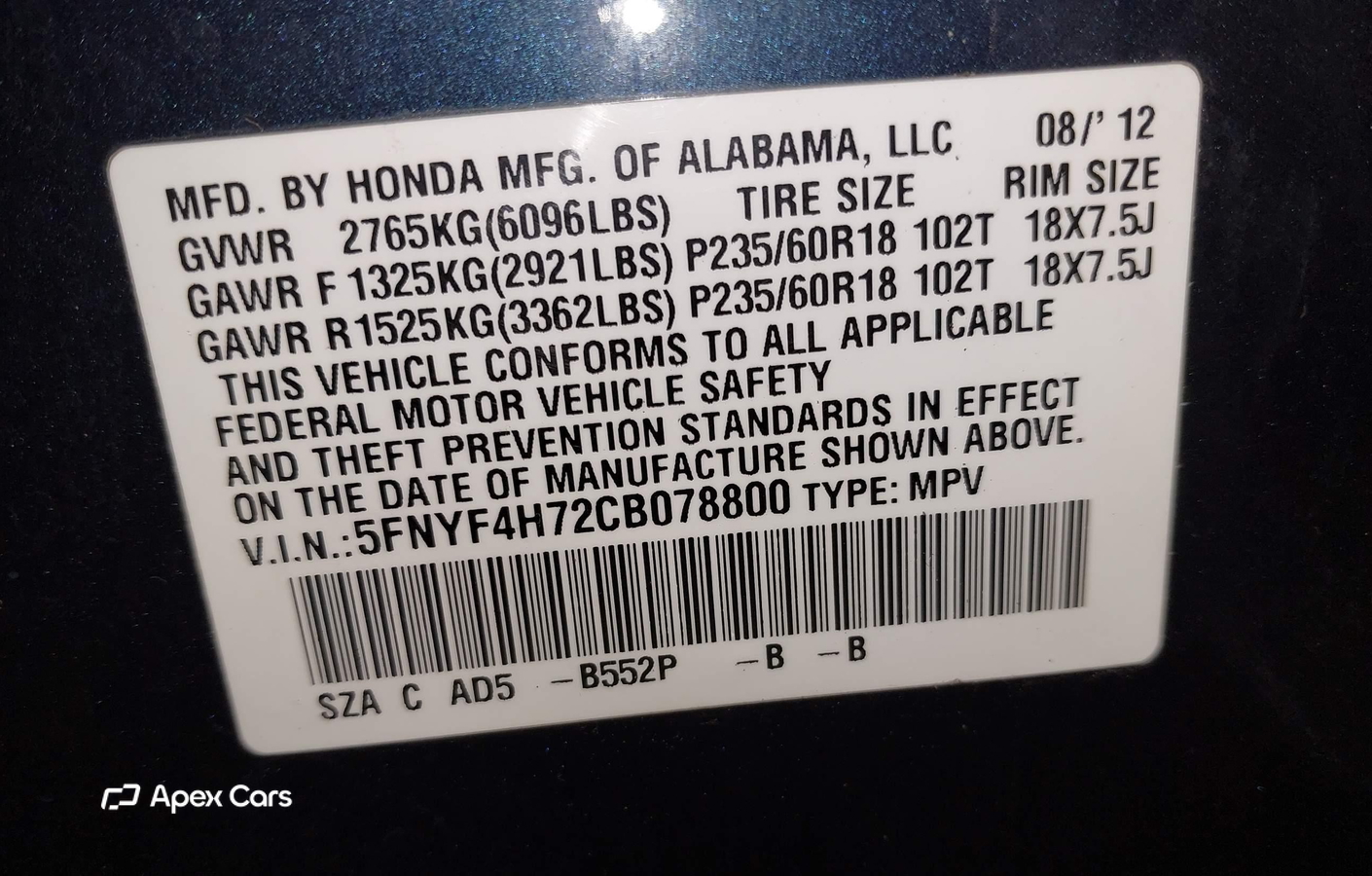Honda Pilot 2012
