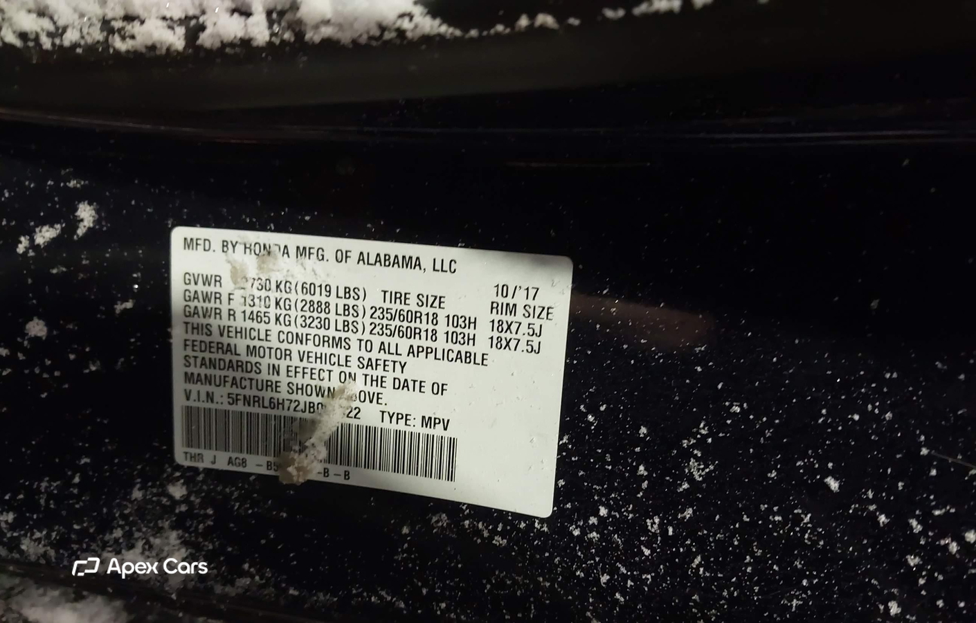 Honda Odyssey 2018