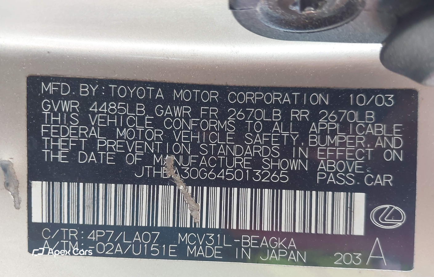Lexus ES 2004