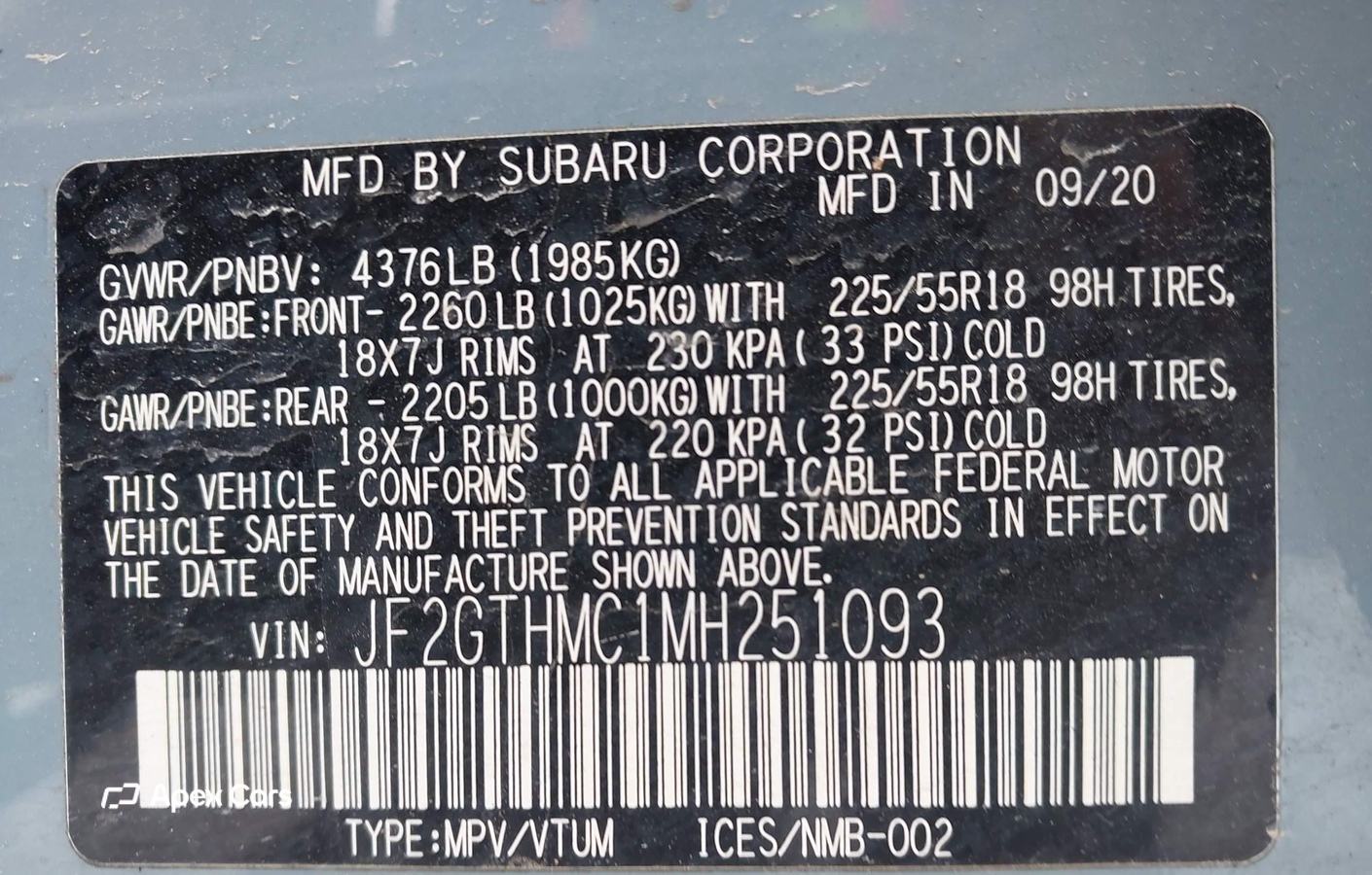 Subaru XV 2021
