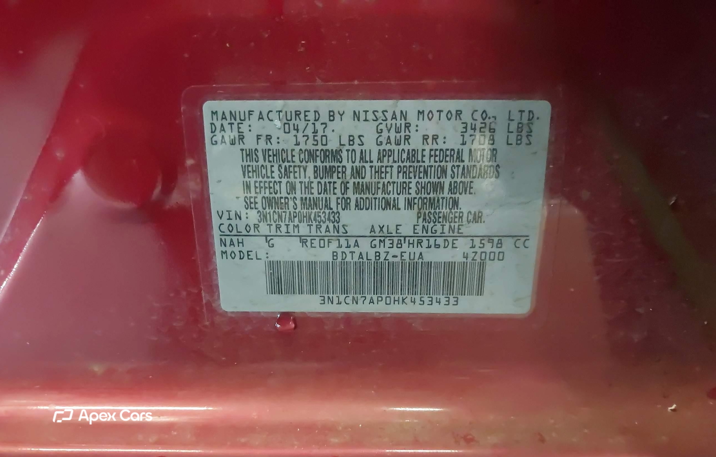 Nissan Versa 2017