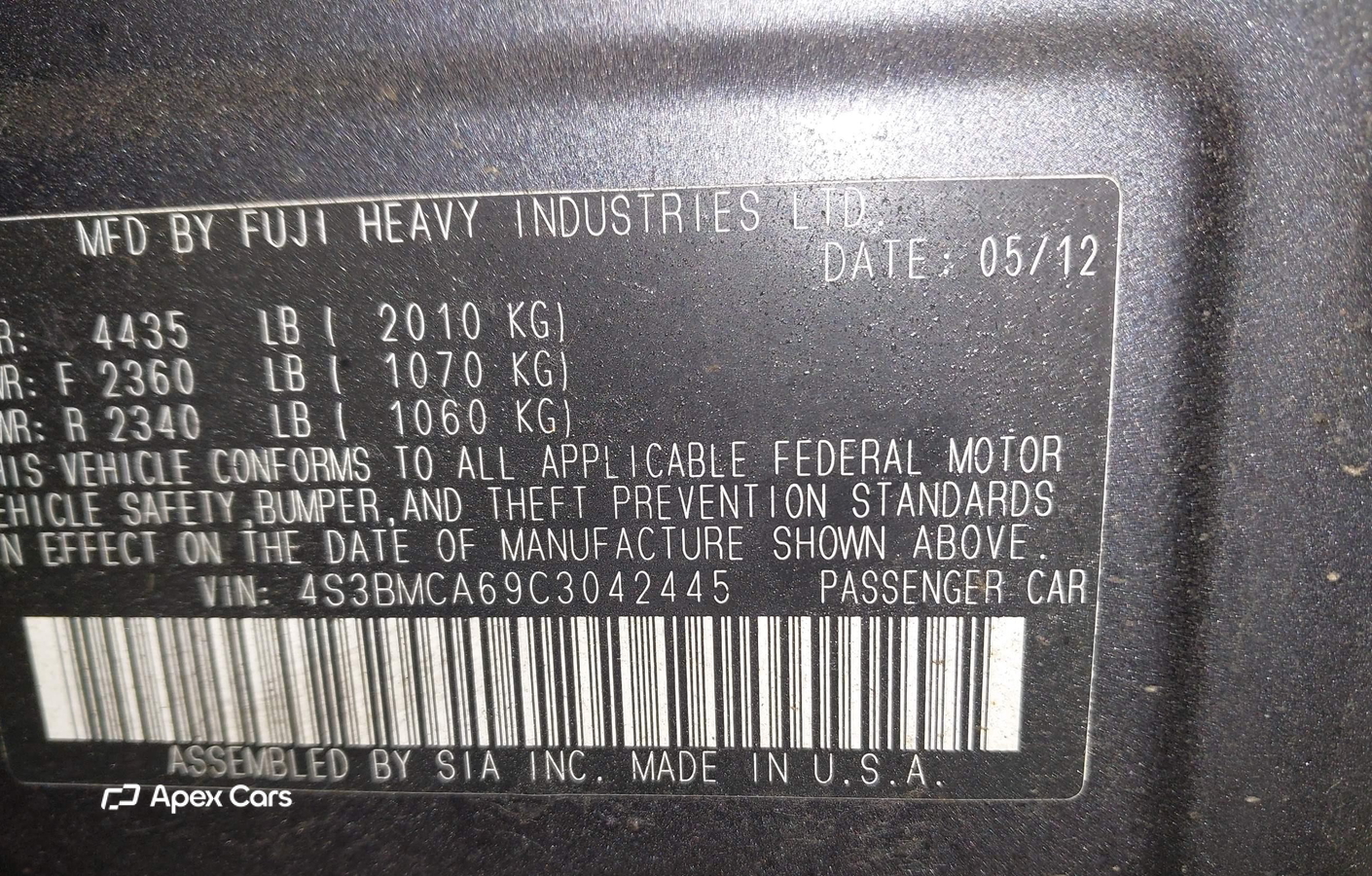 Subaru Legacy 2012