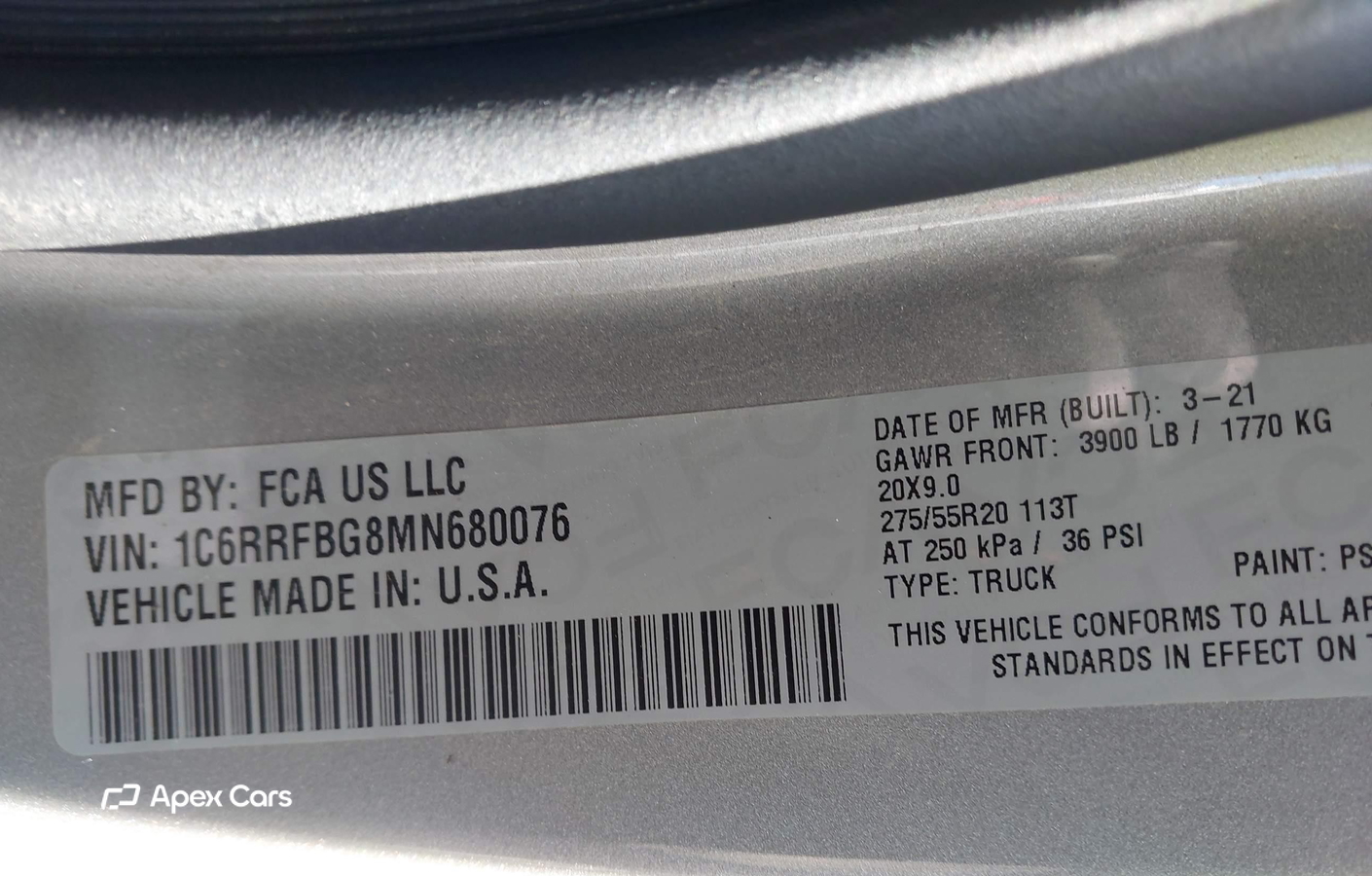 RAM 1500 2021